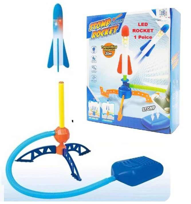 Flying Rocket Launcher Toy β LED Foam Rocket for Kids π