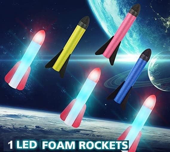 Flying Rocket Launcher Toy β LED Foam Rocket for Kids π