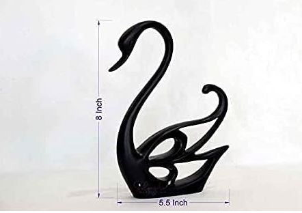 Beautiful Handcrafted Modern Art Swan Pair Polyresin Showpiece