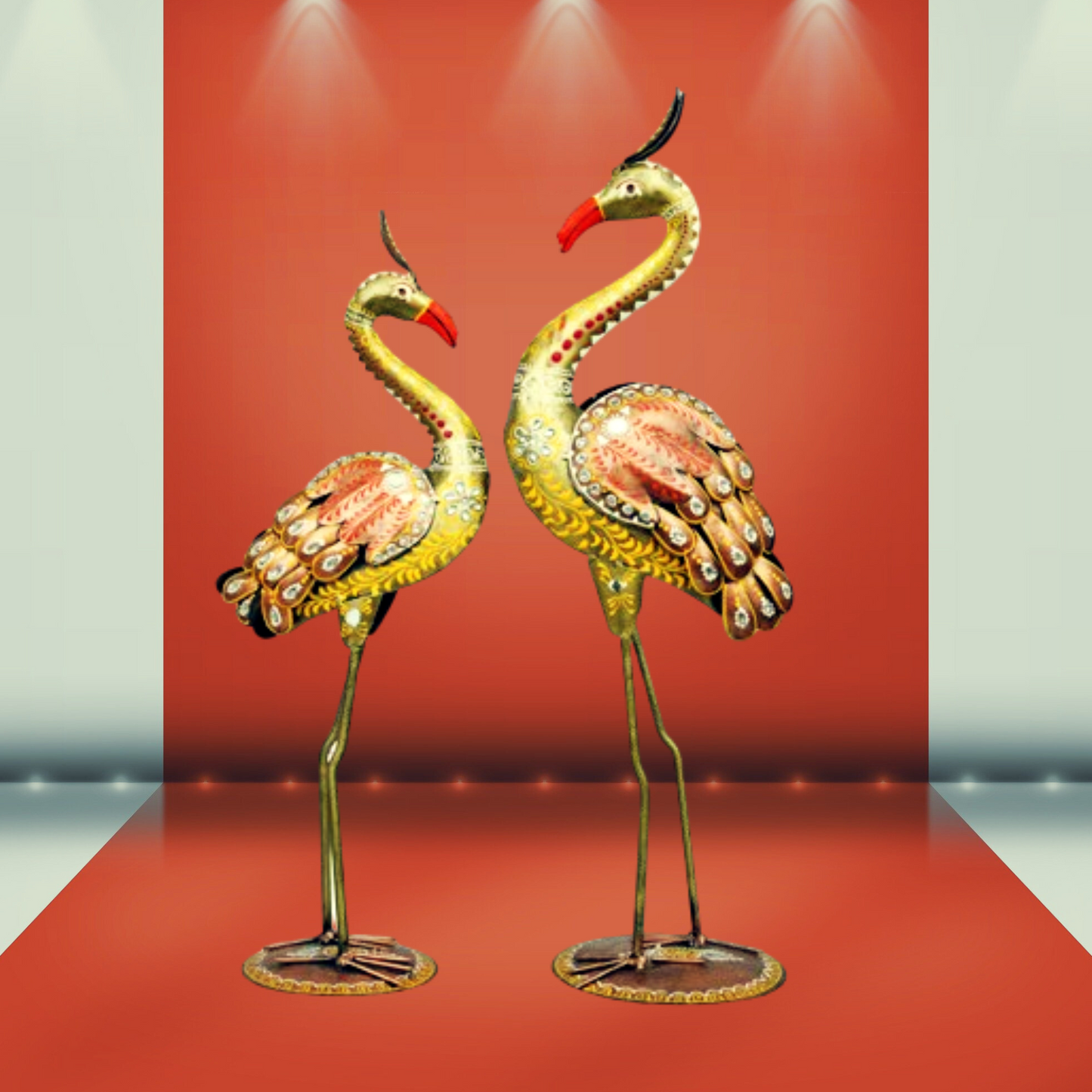 Metal Swan Set of 2