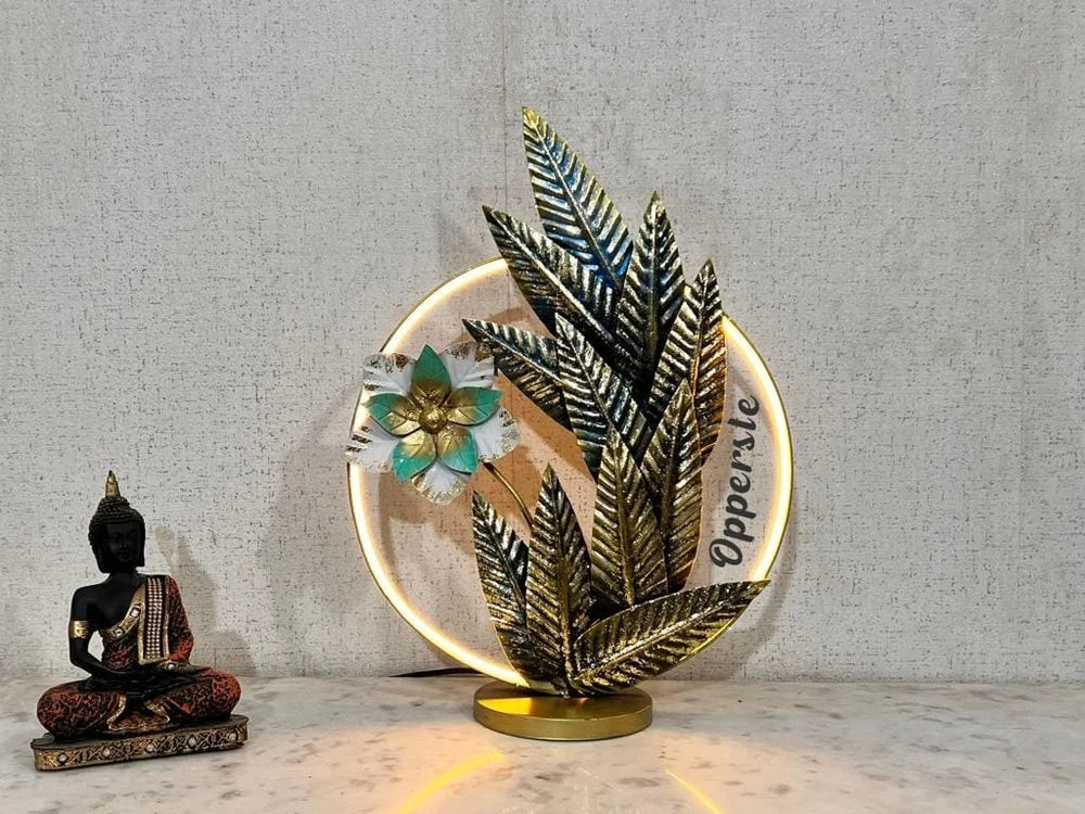 The Metal Table Decor Showpiece with Neon Light