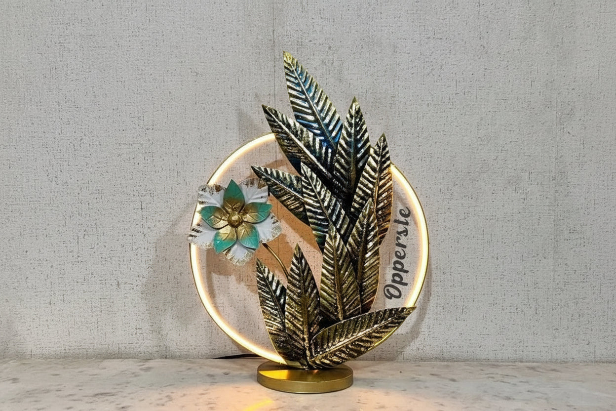 The Metal Table Decor Showpiece with Neon Light