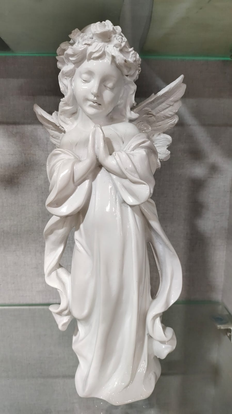 Angel Praying Figurine – 30 cm Polyresin Decorative Showpiece for Home & Garden Decor