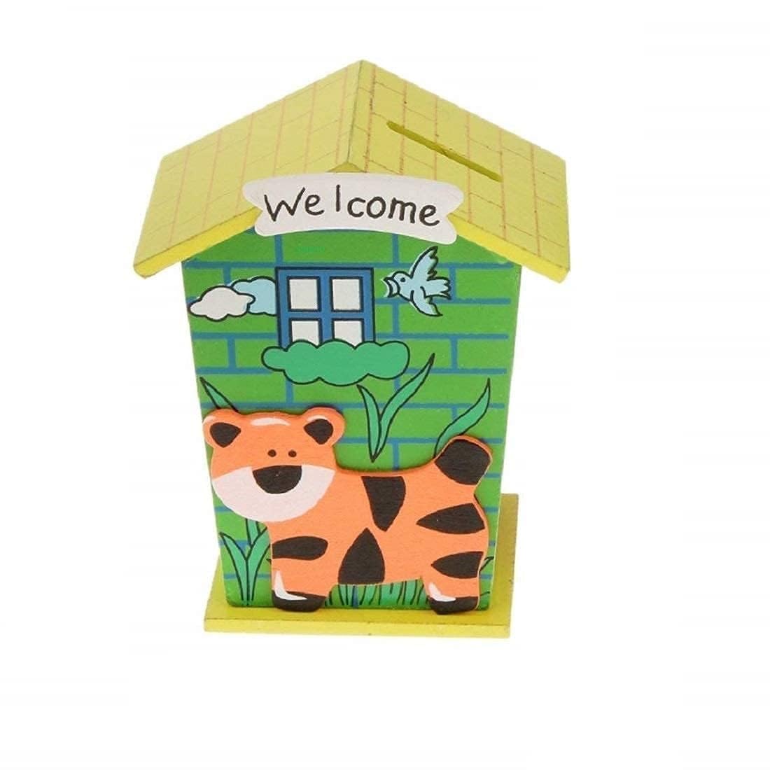 Wooden House Money Bank