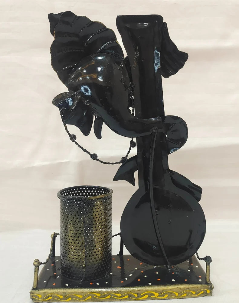 The Multicolor Wrought Iron Ganesh Pen Holder