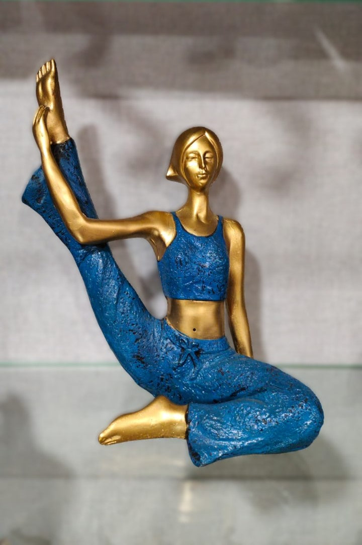 Yoga Lady Set of 3 – Polyresin Decorative Showpieces for Home & Office