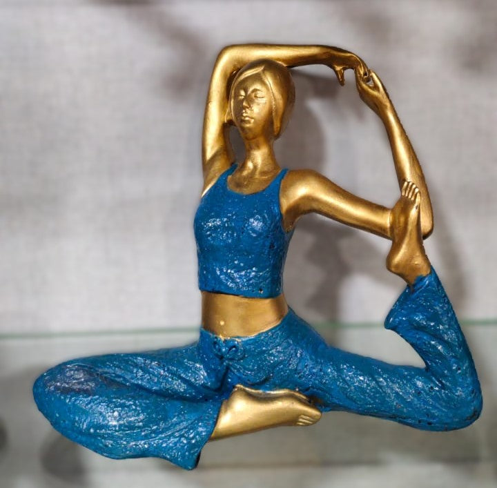 Yoga Lady Set of 3 – Polyresin Decorative Showpieces for Home & Office