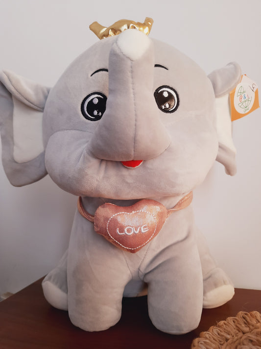 Crown Elephant soft toy Agiftshop