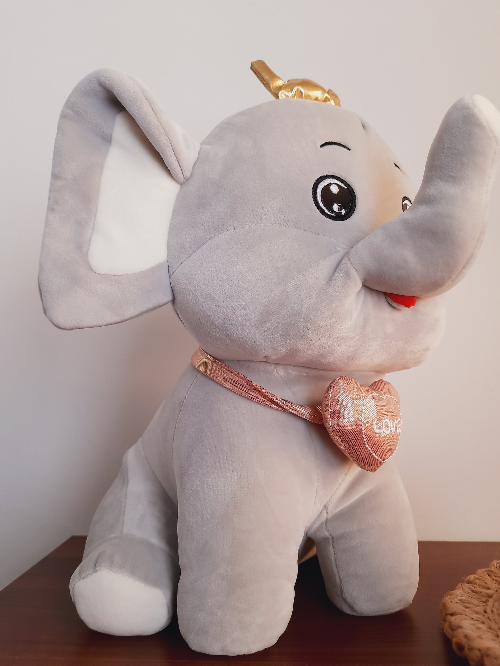 Crown Elephant soft toy Agiftshop