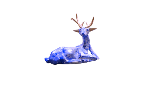 Blue Marble Finish Resin Deer