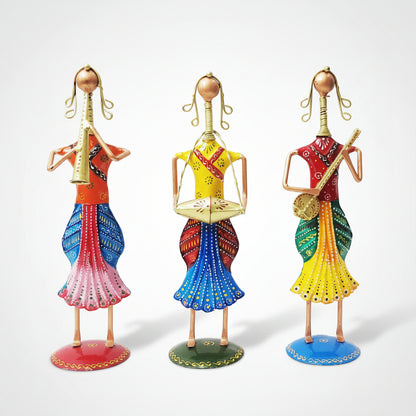 The Iron Tribal Musician Lady Doll (Set of 3)