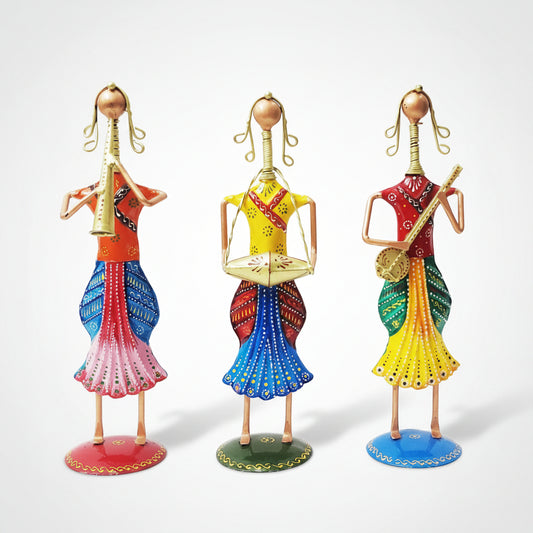 The Iron Tribal Musician Lady Doll (Set of 3)