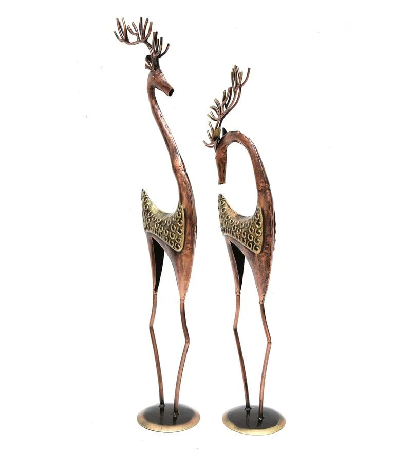 The Table Decor  Deer Set of 2 (S2)