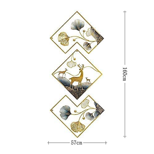 The Metal Abstract Figures Handcrafted Deer Wall Sculpture