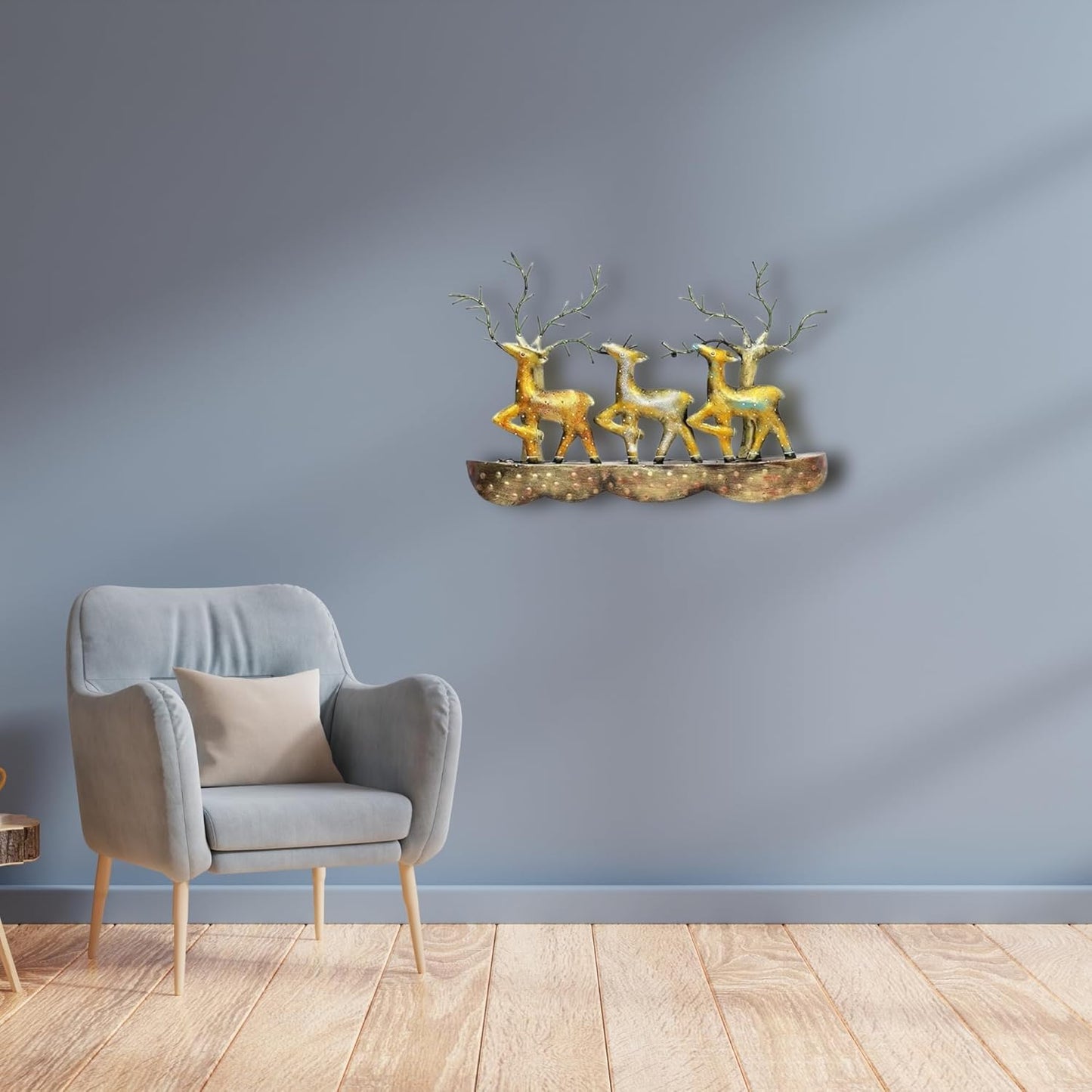 The Deer on Rock Iron Wall Decor