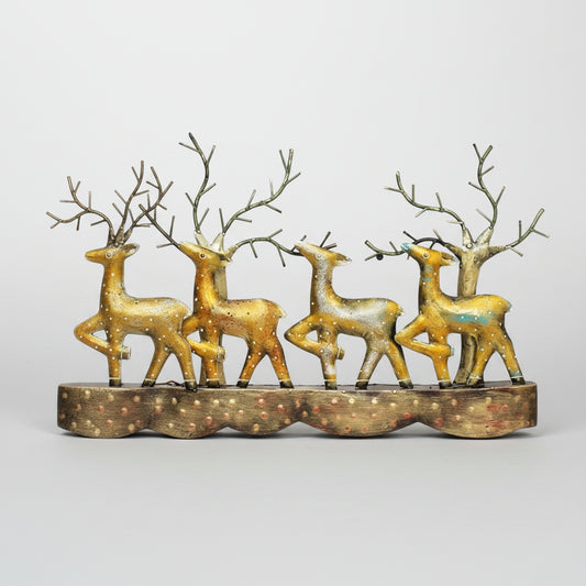 The Deer on Rock Iron Wall Decor