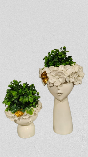 Gorgeous Lady Flower Resin Vase Set