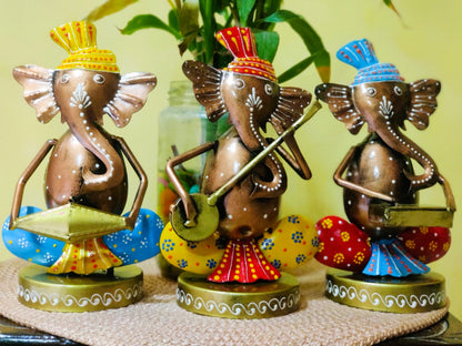 Musical Ganesha Metal Home Decor Agiftshop