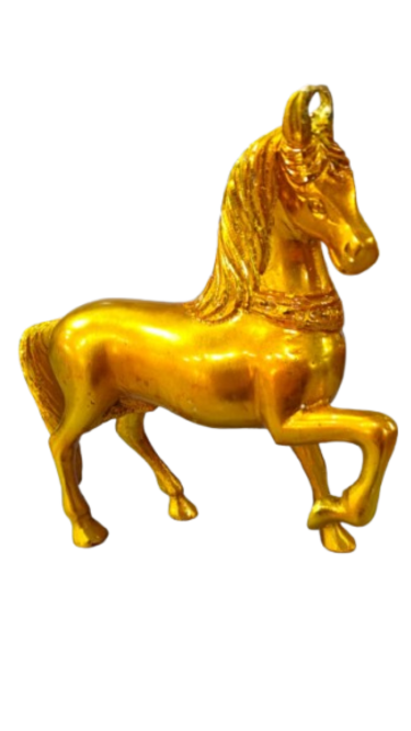 Aluminium Horse gold Plated Figuring