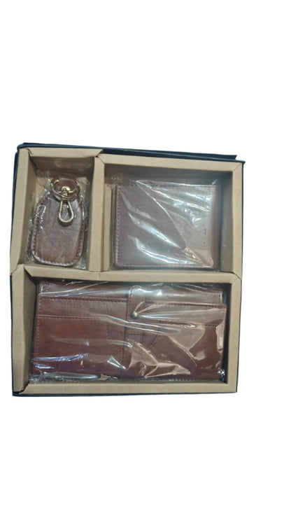 LEATHER WALLET AND CLUTCH COMBO GIFT SET