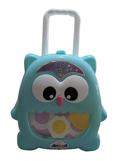 Owl-Shaped Kids Trolley Kitchen Play Set
