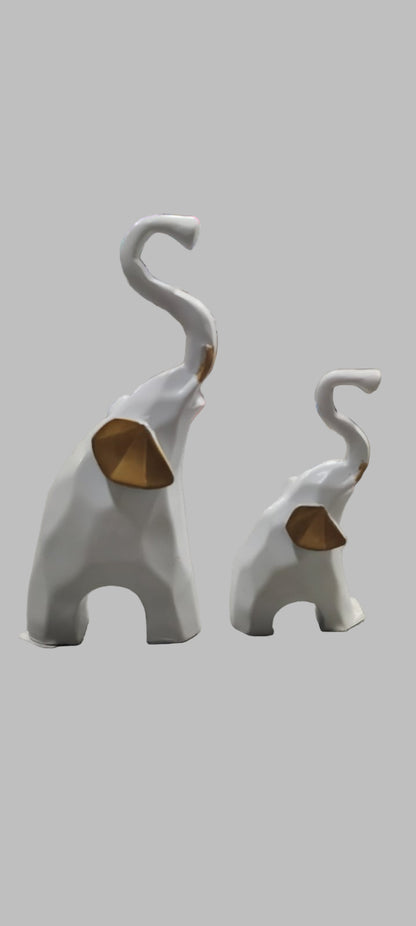 Modern Elephant Set – 2 Pieces (9 x 6 inches)