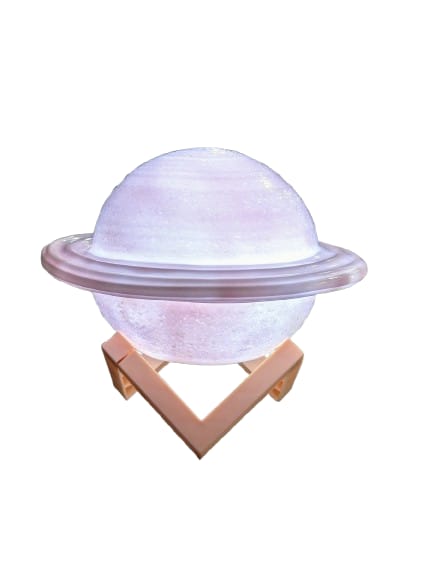 3D Saturn Moon Lamp with Adjustable Soft Light