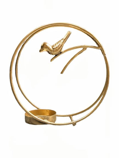 Metal Bird Ring T-Light Holder