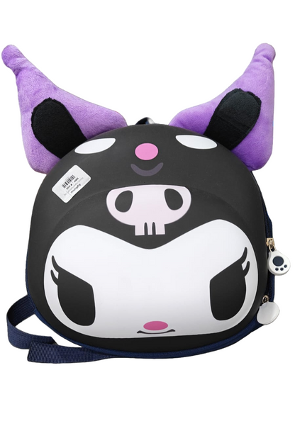 Children's backpack with cartoon face design on a white background
