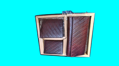 Leather Wallet and Clutch With Card Case