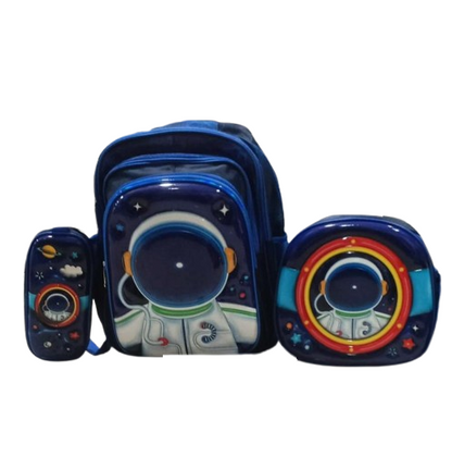 Astronaut Hardshell Bag Combo – Glossy 3-in-1 Set for Kids