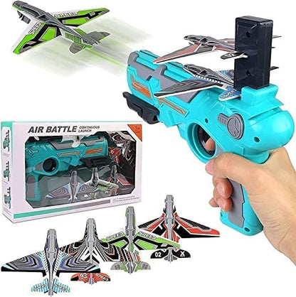 Foam Glider Planes with Launcher Gun – Exciting Outdoor & Indoor Fun!