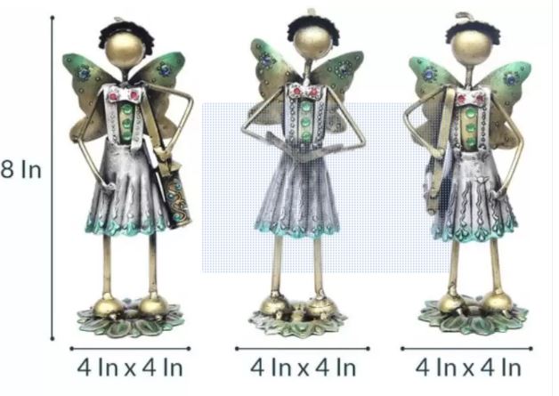Decorative Princess Metal Showpiece Set of 3