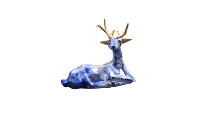 Blue Marble Finish Resin Deer