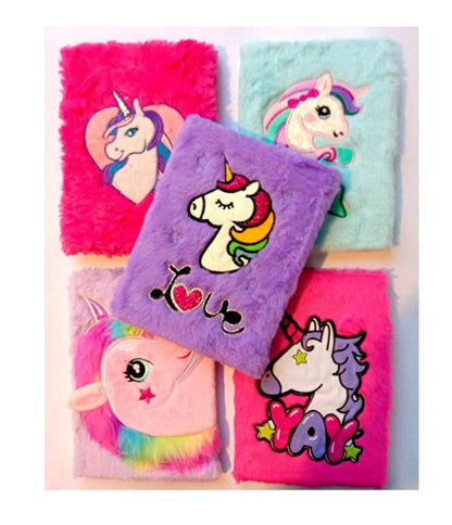 Unicorn Soft Fur Diary