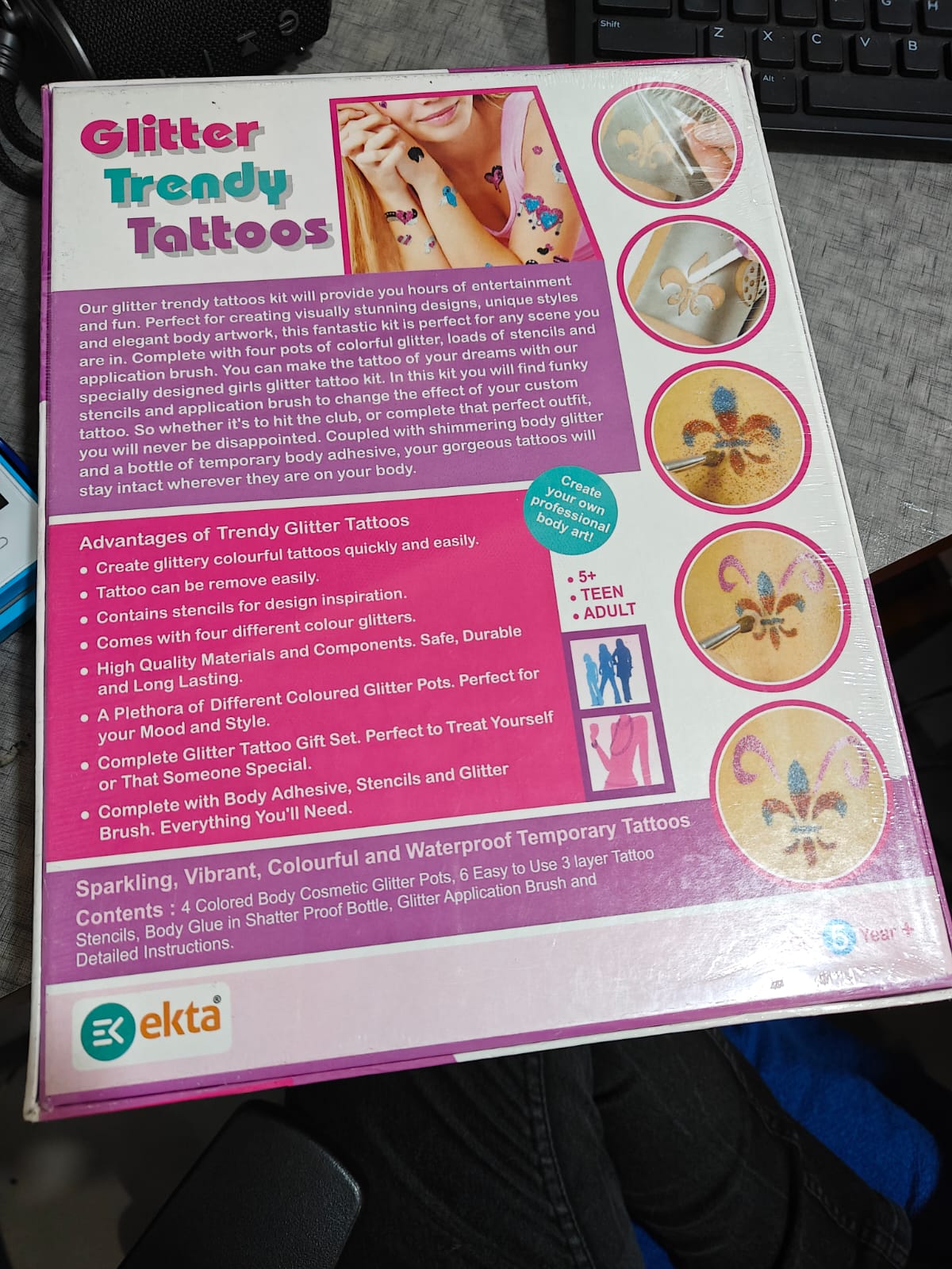 Glitter trendy tattoos