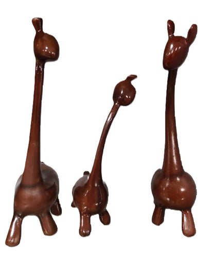 Charming Giraffe Family Set of 3 – Polyresin Decorative Showpieces for Home & Office