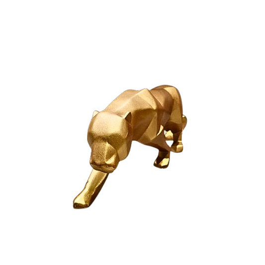 Sleek & Majestic Golden Panther Showpiece – 41 cm Polyresin Decorative Statue