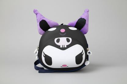 Children's backpack with cartoon face design on a white background