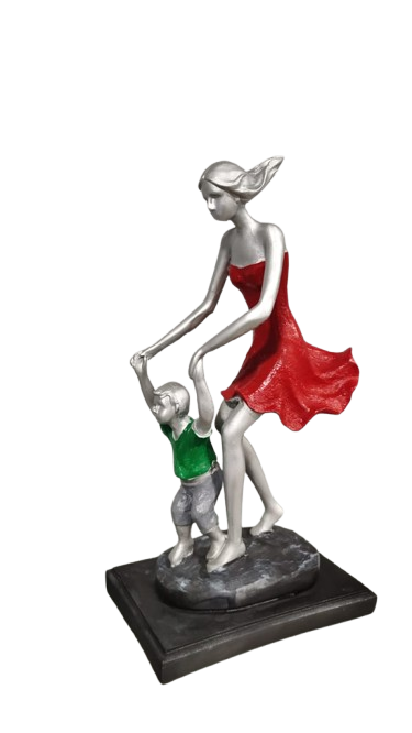 Mom and Child Table Resin Decor