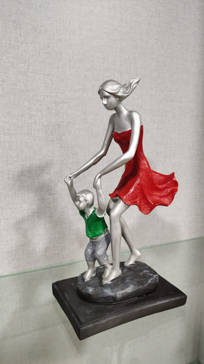Mom and Child Table Resin Decor