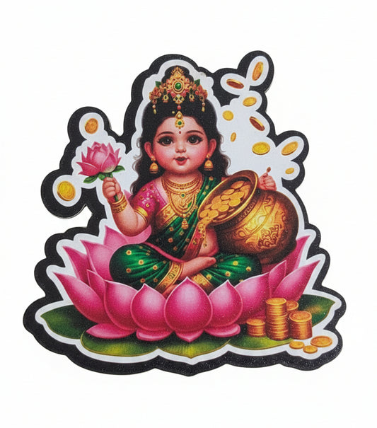 laxmi wooden fridge magnet