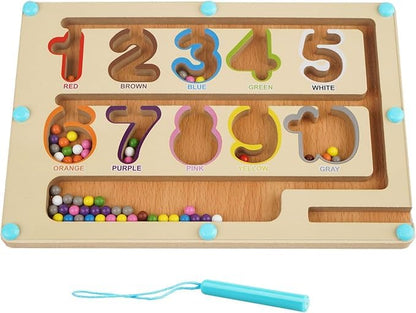 Magnetic Color & Number Maze – Montessori Learning Toy for Kids