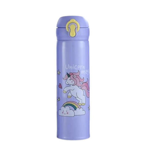 Unicorn Print Steel water Bottle - Purple