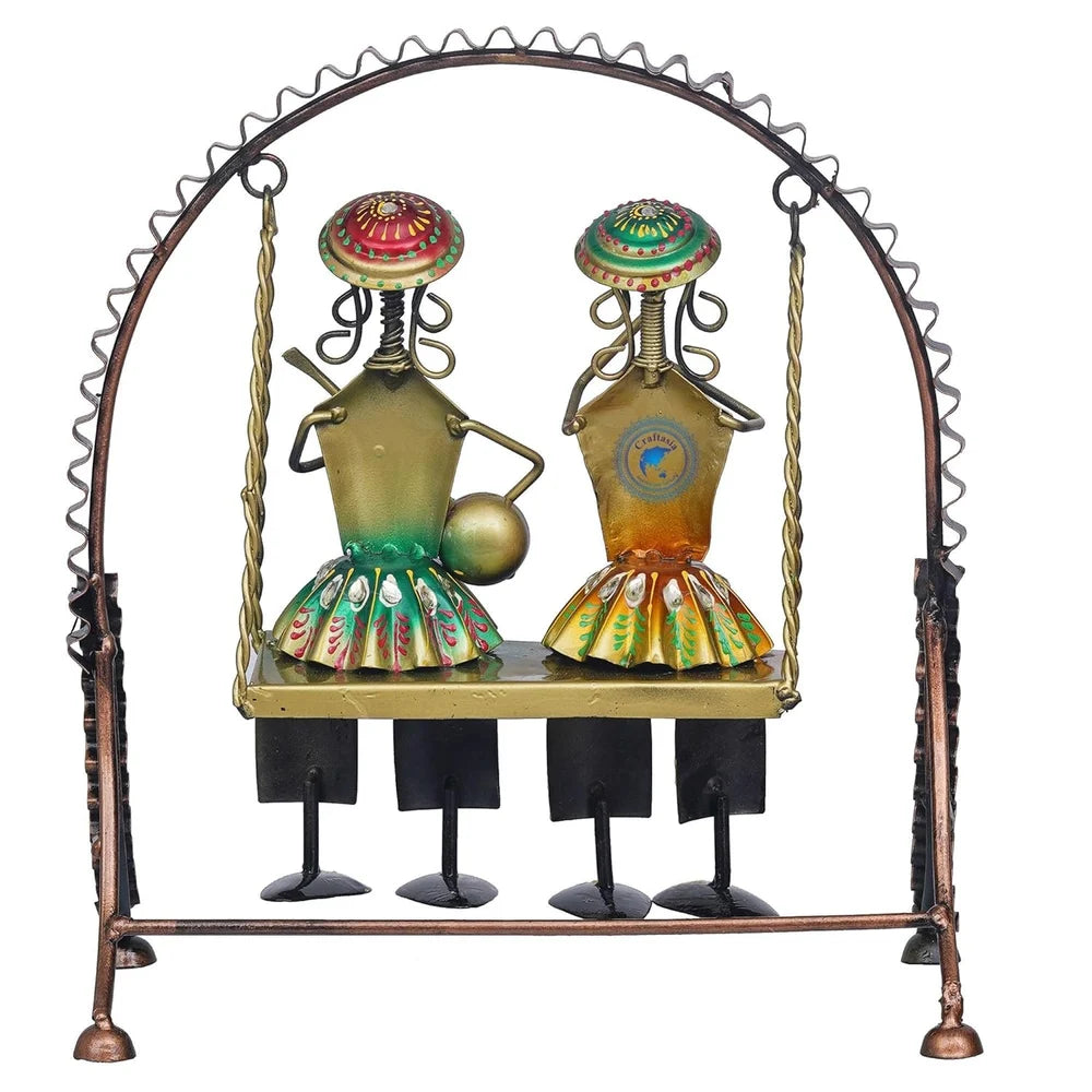 Indoor Multicolour Metal Rajasthani Musicians Showpiece