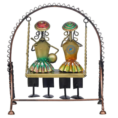 Indoor Multicolour Metal Rajasthani Musicians Showpiece