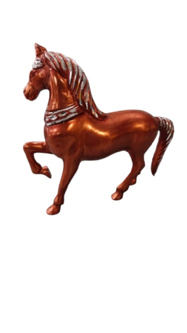 Copper Finish Aluminium Horse Figurine – 9 Inch