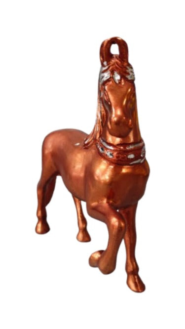 Copper Finish Aluminium Horse Figurine – 9 Inch