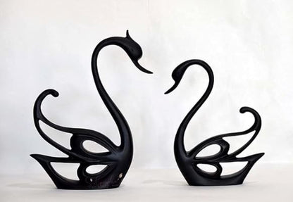 Beautiful Handcrafted Modern Art Swan Pair Polyresin Showpiece