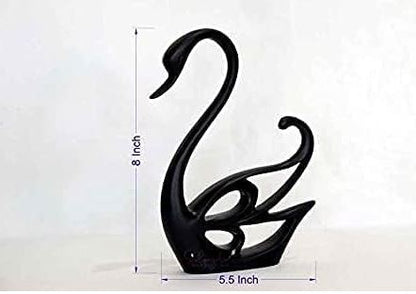 Beautiful Handcrafted Modern Art Swan Pair Polyresin Showpiece